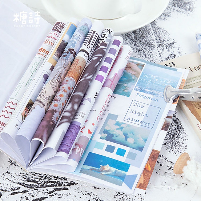 Enjoymore 1 Tấm Hình Dán Washi Aesthetic Truyền Cảm Hứng Trang Trí Sáng Tạo Sổ Scrapbook Bullet journal Nhật ký