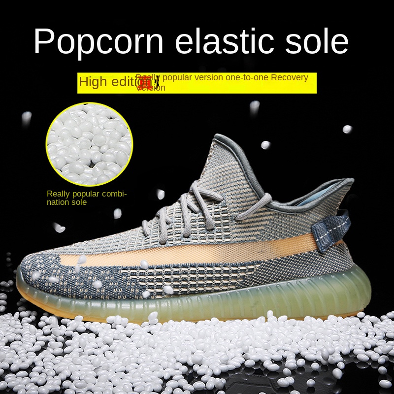 Giày Thể Thao Đế Bằng Phối Lưới Thoáng Khí Trọng Lượng Nhẹ 350v2 Thời Trang Cho Nam