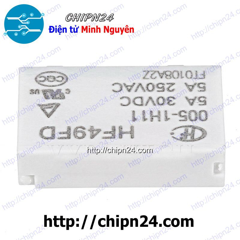 [1 CON] (F80.P) Relay HF49FD 005-1H11 (Relay 5V 4 chân 5A 30VDC 250VAC)