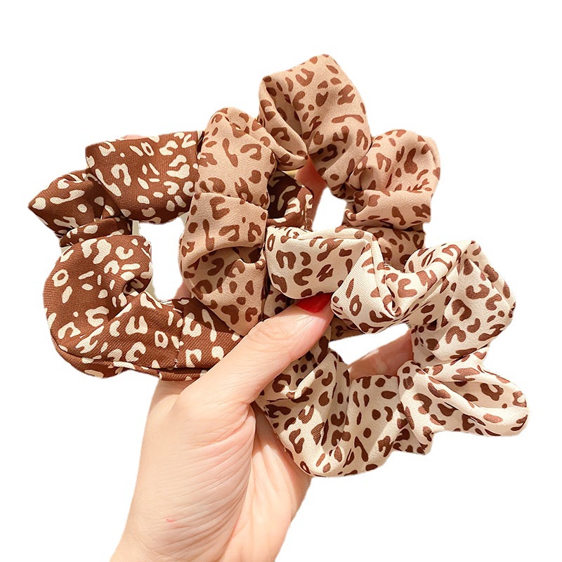 Dây buộc tóc Scrunchies hoạ tiết thời trang nữ tính phong cách Hàn Quốc