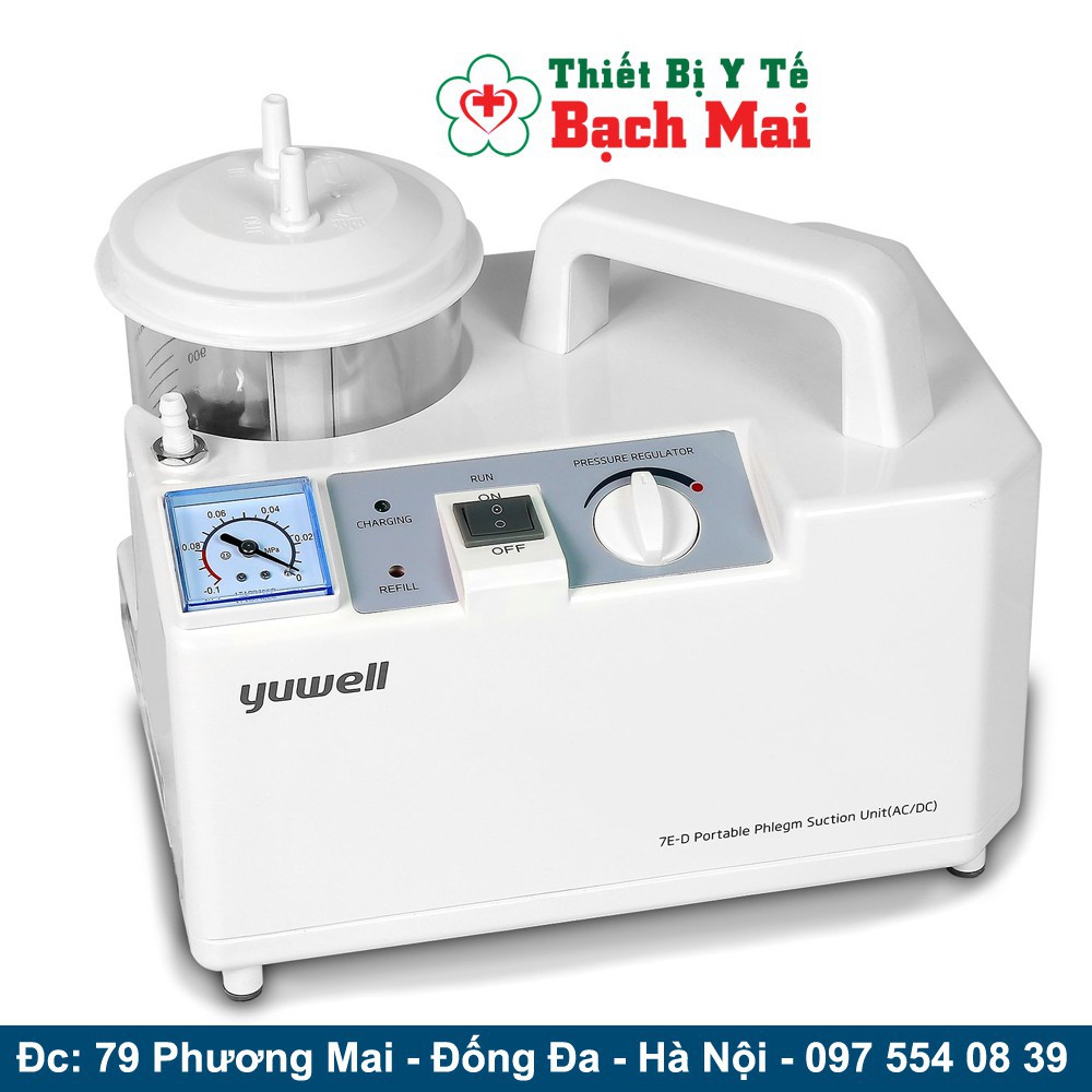 TBYT999 Máy Hút Mũi Họng 1 Bình Yuwell 7E-A [Máy Khỏe Như Phòng Khám Bệnh Viện - Chỉnh Áp Lực Hút] NEW