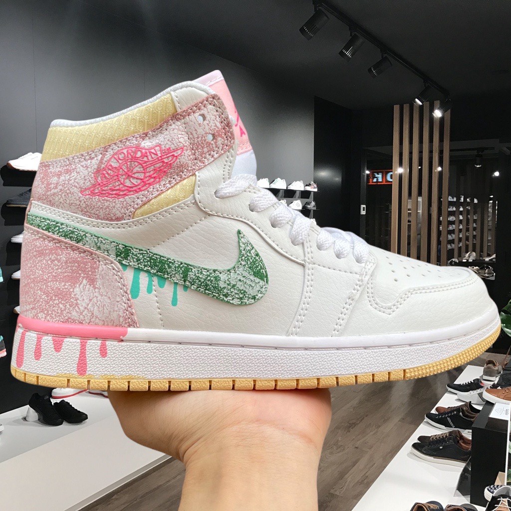 Giày thể thao AF1 Shadow Hồng Hồng Cổ cao , Air Jordan 1 JD 1 Low Hồng Full Box Full Bill 1.1 | BigBuy360 - bigbuy360.vn
