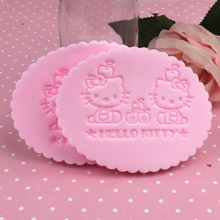 (Hàng Mới Về) Bông Tắm Cotton Hình Hello Kitty Thấm Nước Cao Cấp