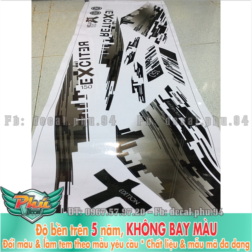Tem rời Exiter 150 City xe trắng 1 (X) -1