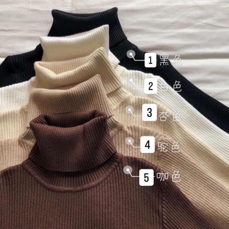 Áo len tăm cổ lọ QUẢNG CHÂU