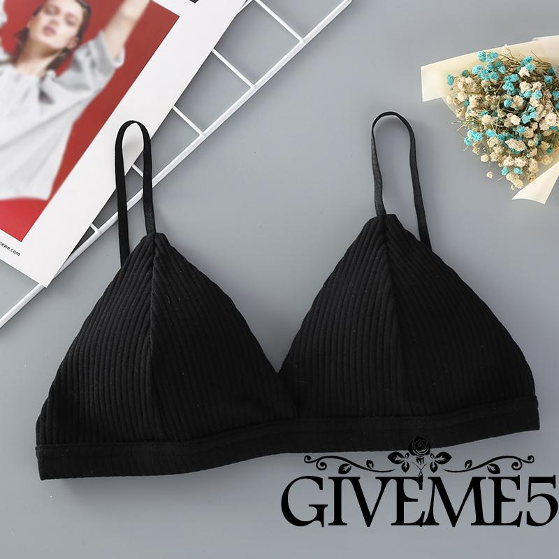 Áo ngực màu trơn hình tam giác có đệm nâng ngực tiện dụng