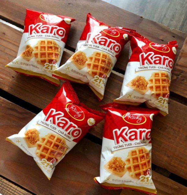 Combo 1 bịch 6 gói Bánh tươi trứng chà bông Karo Richy _Date mới liên tục