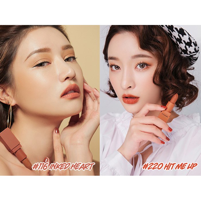 (CÓ SẴN) Son 3CE MOOD ON 220 221 222 MOOD RECIPE màu 909 Smoked Rose, 116 Inked Heart | BigBuy360 - bigbuy360.vn