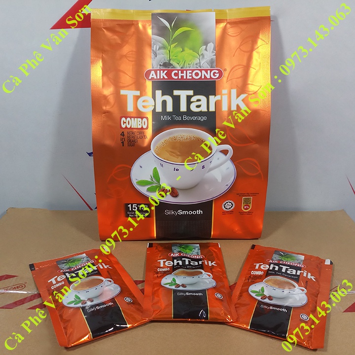 Trà sữa vị Cà phê Teh Tarik Coffee bịch 600g (15 gói nhỏ * 40g) Aik Cheong