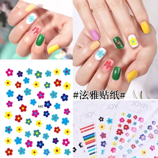 (Hàng Mới Về) Nhãn Dán Trang Trí Móng Tay Nghệ Thuật Hình Bông Hoa Xinh Xắn