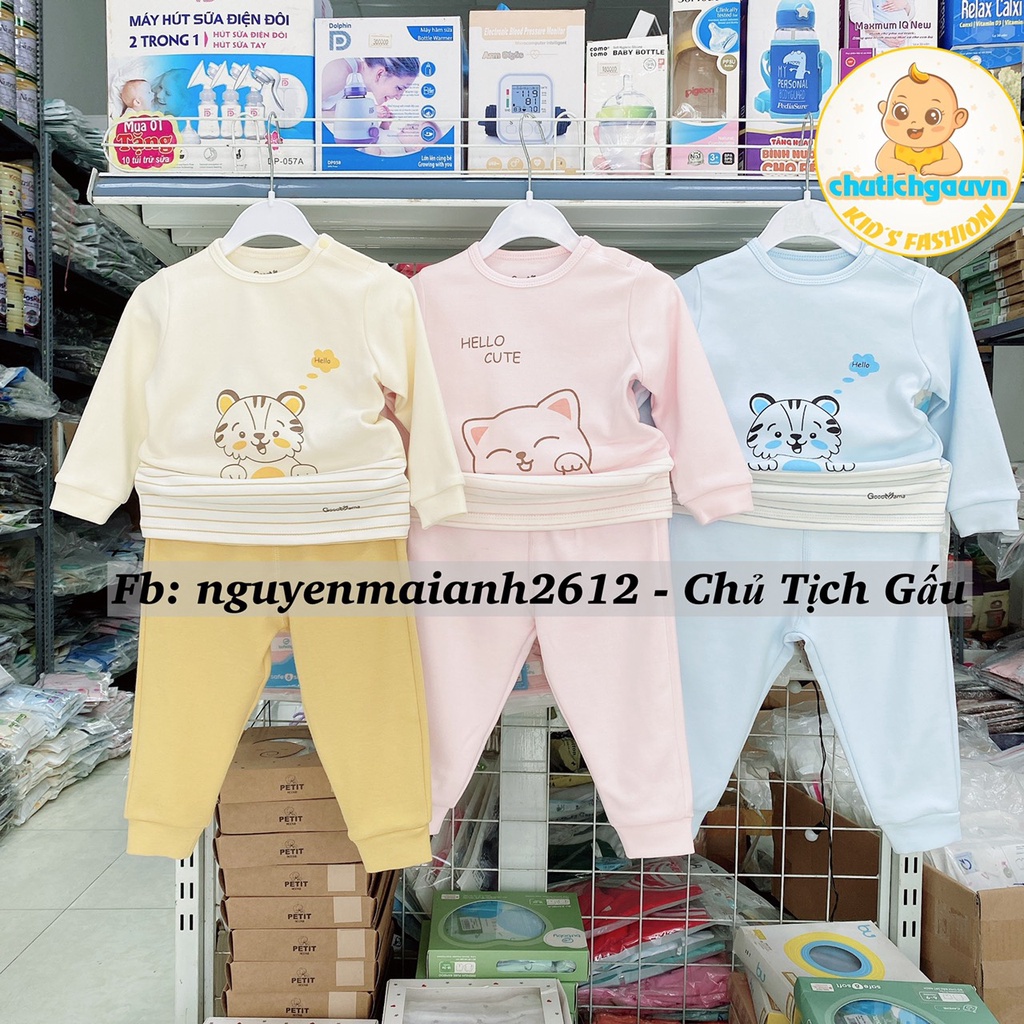 Bộ quần áo dài tay hãng GOODMAMA cho bé