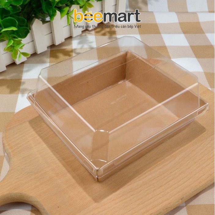 Hộp giấy vuông kraft nắp trong