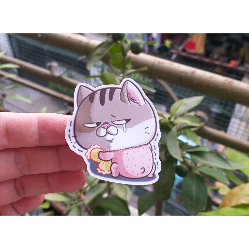 Bộ 40 tem dán Mèo Mập. Sticker chống nước dùng trang trí điện thoại , máy tính bảng , máy tính PC laptop , xe đạp...