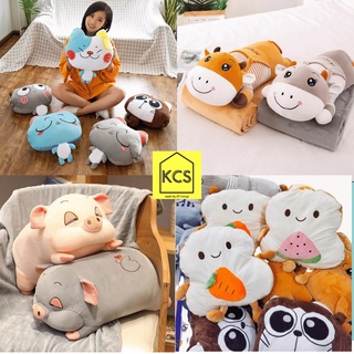 Gối mền thú bông 3in1 dùng trong văn phòng, đi du lịch, để xe hơi