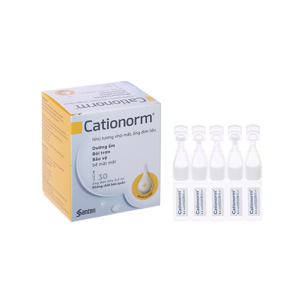 Cationorm - Nhũ tương nhỏ mắt / nước mắt nhân tạo giúp dưỡng ẩm, bảo vệ, trơn mắt cho người mắt khô, dùng kính áp tròng