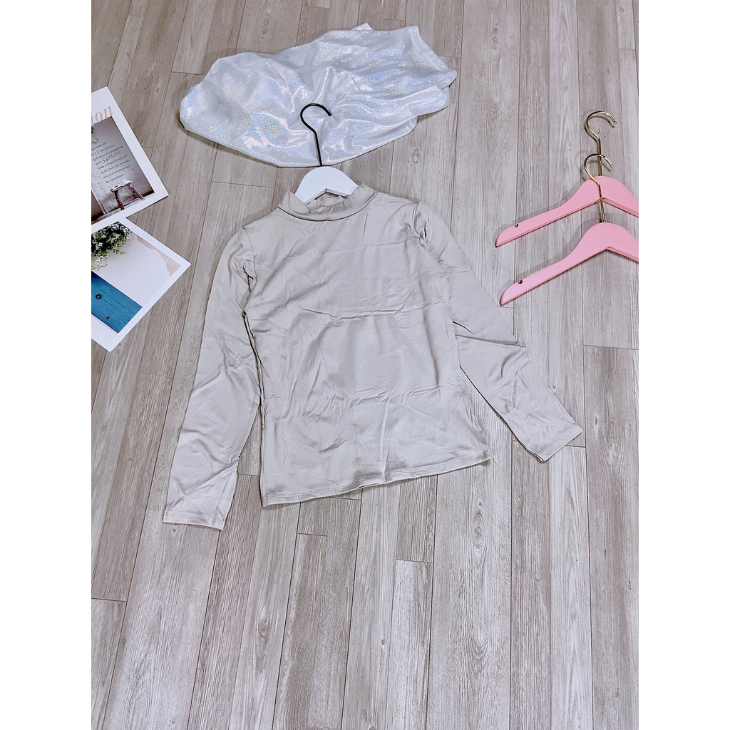 Áo Thun Nữ Giữ Nhiệt Cổ Cao 🦋 Áo Body Nữ Trơn Dáng Ôm 4 Màu KP Clothes | BigBuy360 - bigbuy360.vn