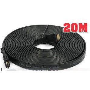 Dây cáp tín hiệu HDMI 10m, 15m, 20m dẹt chuẩn 1.4v lõi đồng. bảo hành 3 tháng.shopphukienvtq