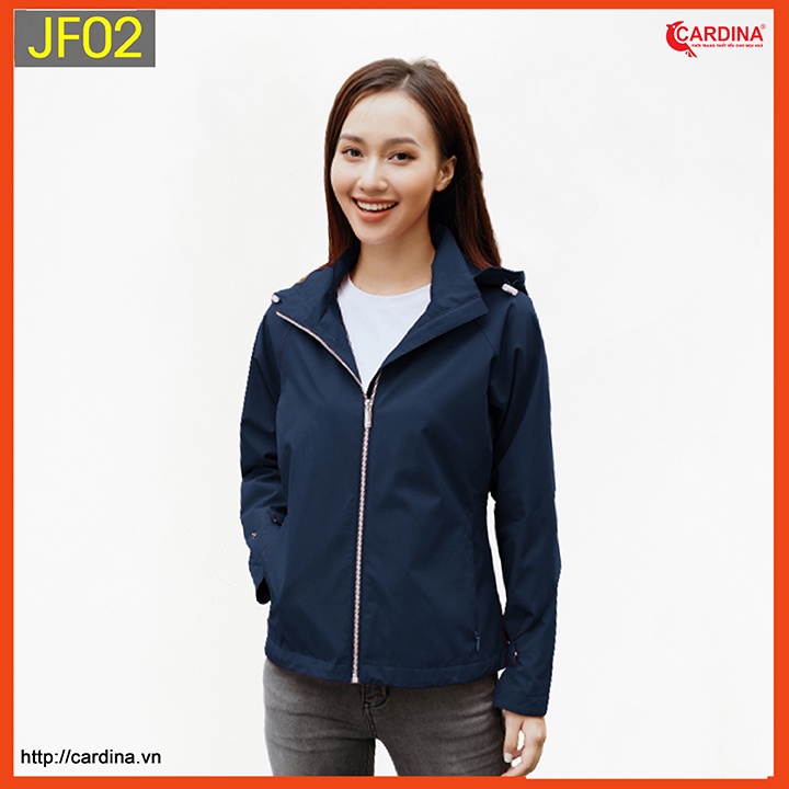 Áo JACKET nữ CARDINA chất gió chipu cao cấp 2 lớp chống nước kiểu dáng trẻ trung JF