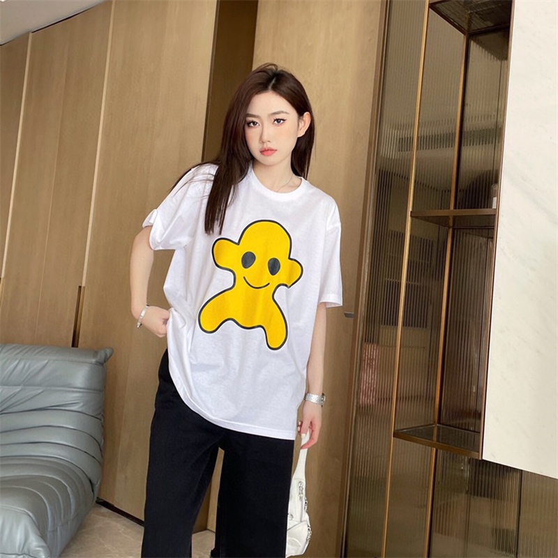 Burberr*áo Thun Tay Ngắn In Hình Quái Vật Nhỏ Cổ Điển Vui Nhộn Chất Lượng Cao Đơn Giản Cho Cặp Đôi