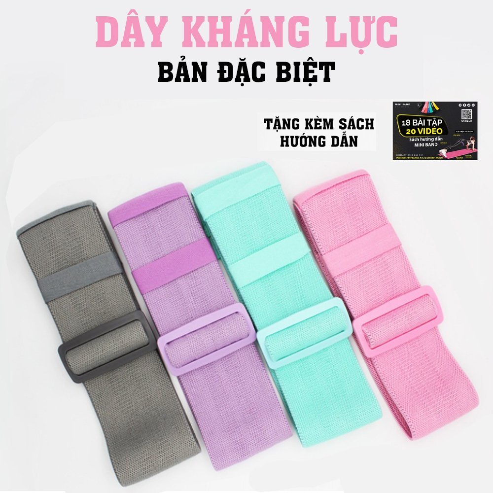 Dây kháng lực miniband tập mông có khóa điều chỉnh Aolikes AL3606