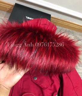 Áo khoác parka lông đỏ