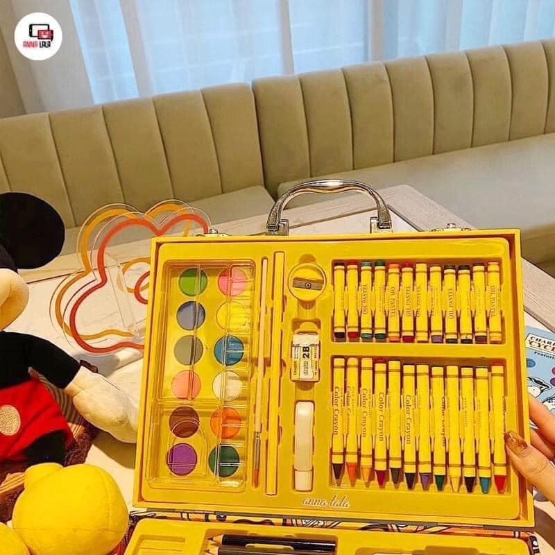 Hộp Vali Màu Vẽ G-DUCK Vịt Vàng 67 Chi Tiết Tiện Dụng… Xịn Sò Cho Bé