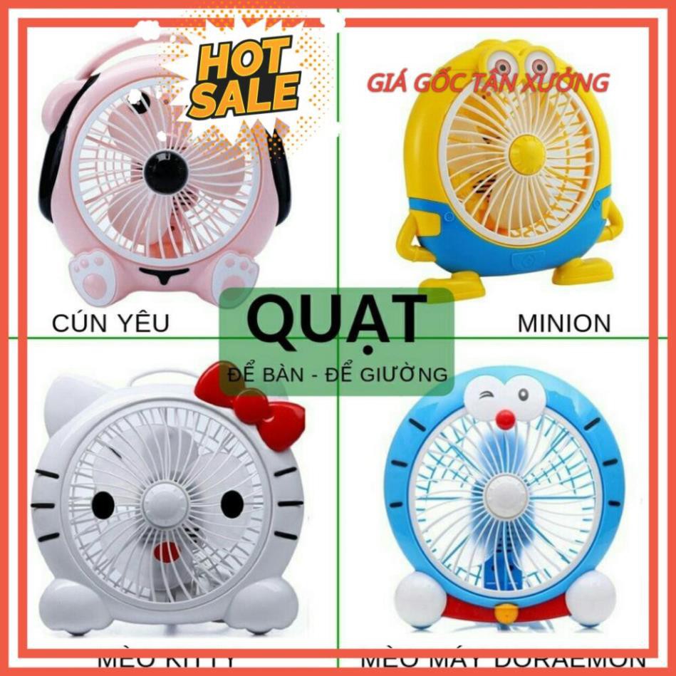 Quạt mini để bàn, quạt để bàn hình thú cắm điện kute nhỏ gọn tiết kiệm không gian công suất 20W