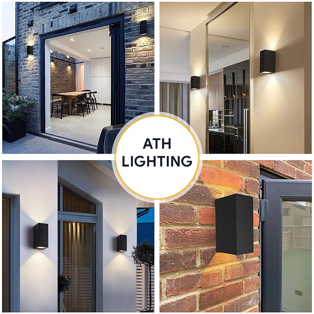 Đèn Hắt Tường, Hắt Cầu Thang 2 Đầu ATHLIGHTING  Loại Đèn Trang Trí Trong Nhà Ngoài Trời Chống Nước Chống Bụi IP67