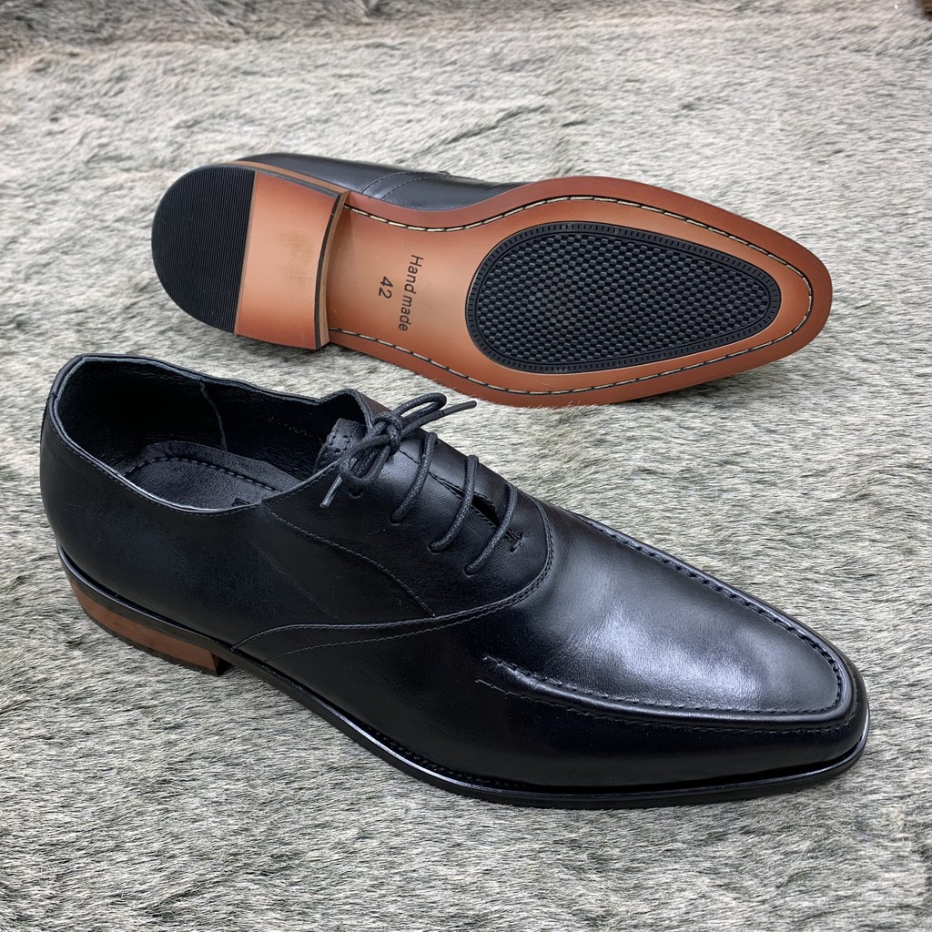 Giầy da nam công sở buộc dây đế phíp cao cấp, giầy oxford nam