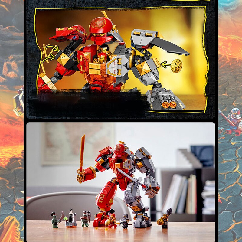Đồ chơi giáo dục Lắp Ráp mô hình 2020 NEW Ninjago Fire Stone Mech 71720 Children Birthday Christmas Gift 4026