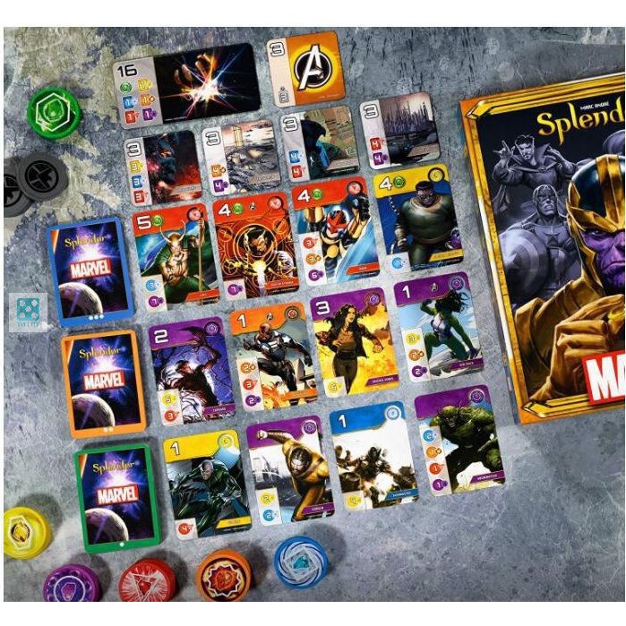 Trò chơi Splendor marvel - phiên bản cực phẩm của Splendor boardgame (chip nhựa, bản tiếng Anh chất lượng tốt)