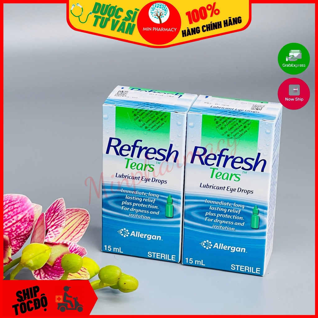 Refresh Tears 15ml [Nhập Khẩu Chính Hãng Từ Mỹ] Nước Mắt Nhân Tạo Giảm Khô Mắt, Kích Ứng Mắt - Minpharmacy