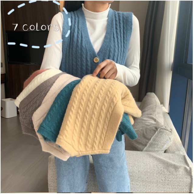 (Hàng có sẵn/ Ảnh thật) Áo gile nữ - Áo len gile thu đông 2021 | BigBuy360 - bigbuy360.vn