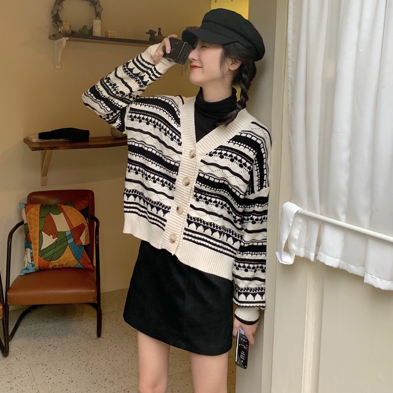 Áo Sweater Dày Dáng Rộng Thời Trang Thu Đông Ấm Áp