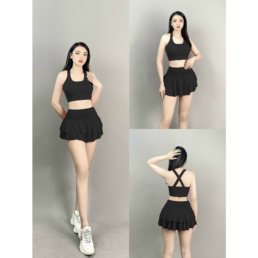 Áo bra tập gym-yoga-aerobic nữ đan lưng xinh xắn