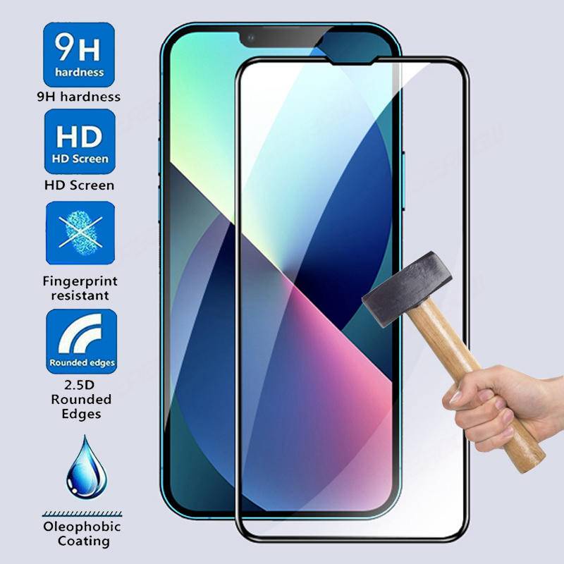 Kính Cường Lực 9D Bảo Vệ Toàn Màn Hình Cho iPhone 11 12 13 Pro MAX 6 6s 7 8 Plus SE 2020 2022 SE3