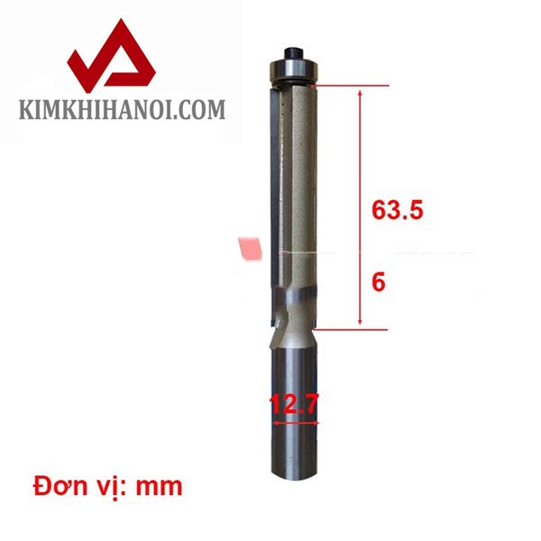 Mũi Lấy Nền Dài Đầu Bi AC0204 Dùng Để Gọt Độ Cong Trên Máy Cầm Tay Hoặc Máy Phay Trục Đứng