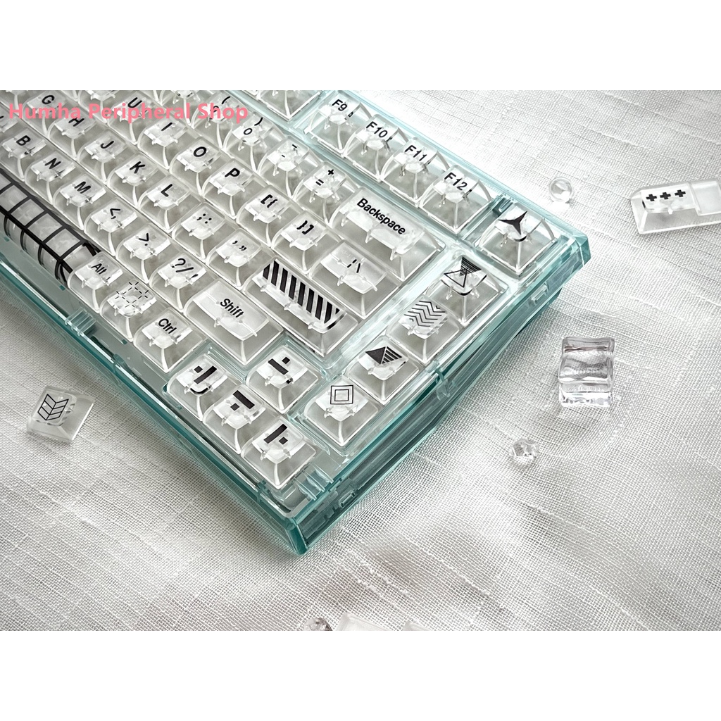 Bàn Phím Cơ Humha 142 Phím Chất Liệu PC Nhuộm Màu KCA profile Trong Suốt