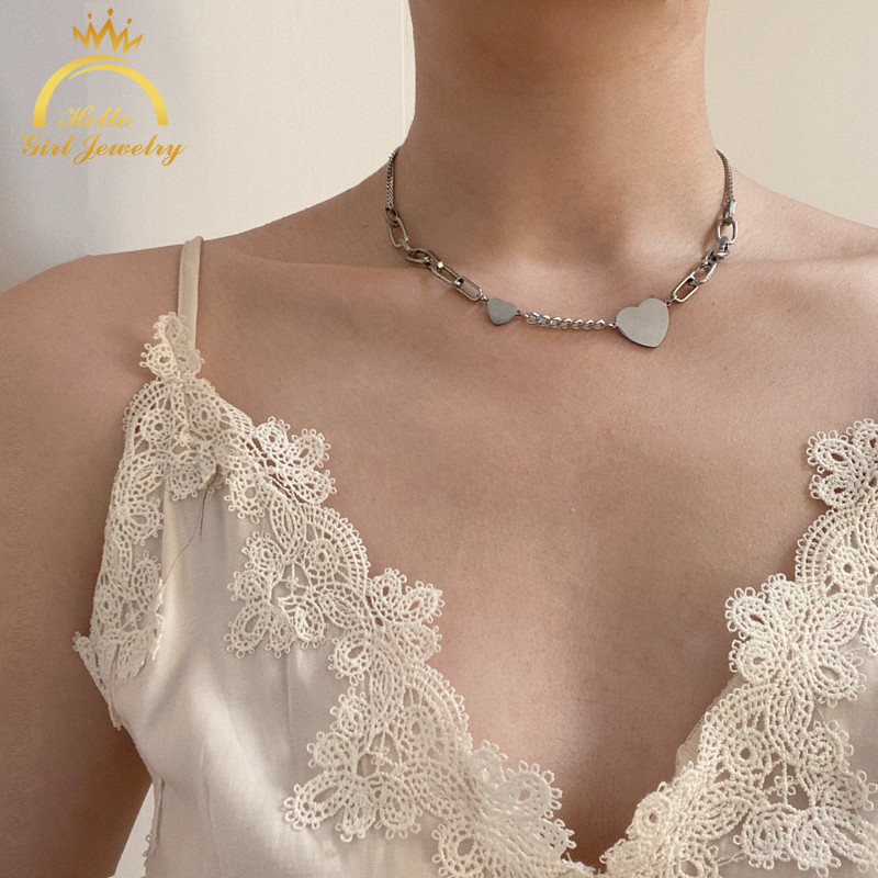 Vòng Cổ Choker Mặt Hình Trái Tim Phong Cách Retro