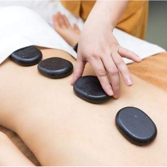 Đá Nóng Massage body | Viên Đá Nóng Tròn 8X8 6X8 5x6 3X4 | Đả Thông Kinh Lạc Dùng Trong Đông Y Spa
