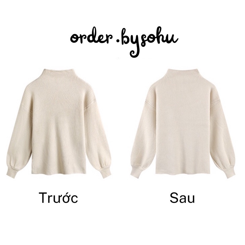 Áo len tăm cổ 3 phân