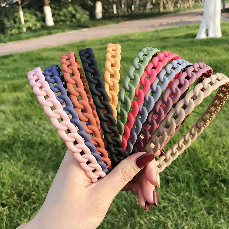 Dây Cột Tóc Màu Sắc Pastel Phối Chuỗi Hạt Phong Cách Cổ Điển