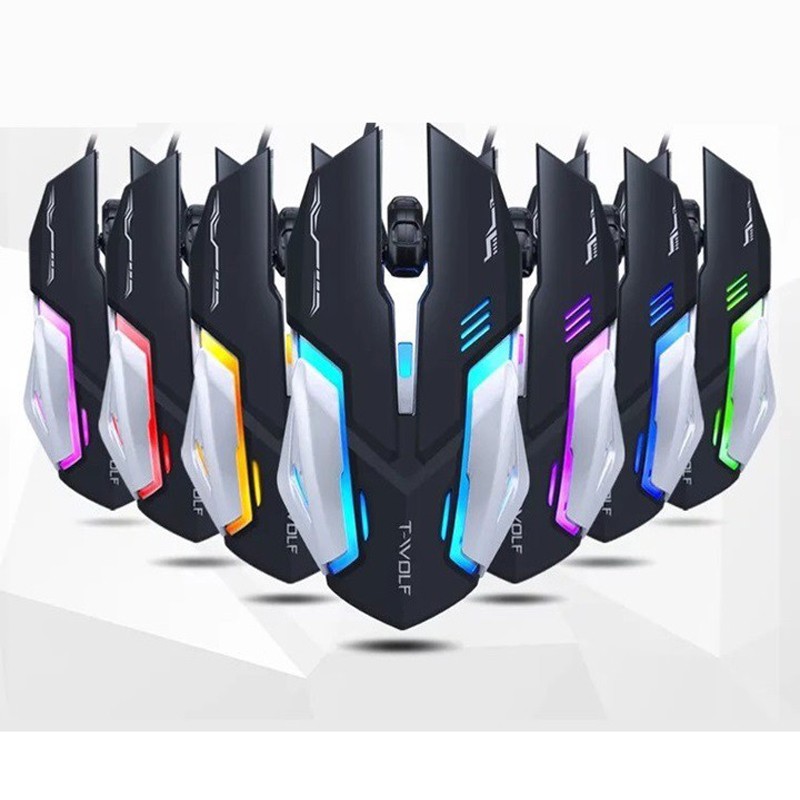 Chuột Gaming có dây T-WOLF V5 Led