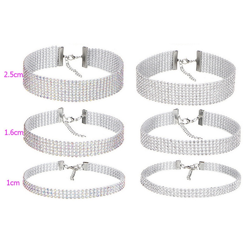 Vòng cổ chocker ôm sát cổ đính đá lấp lánh nhiều kích cỡ TB580