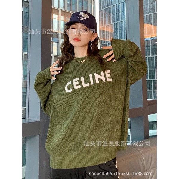 HÀNG CÓ SẴN_1311. ÁO LEN SWEATER CHỮ NGỰC THỜI TRANG THU ĐÔNG PHONG CÁCH CHÂU ÂU