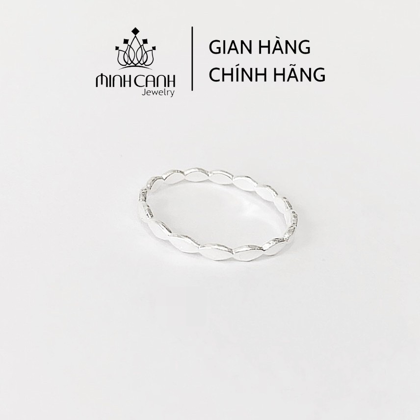 Nhẫn Bạc Chuỗi Elip Trơn - Minh Canh Jewelry