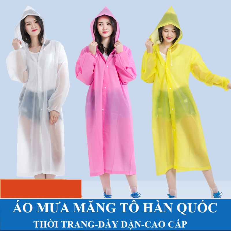 Áo Mưa Măng Tô Hàn Quốc Thời Trang Cao Cấp Dày Dặn Sử Dụng Nhiều Lần