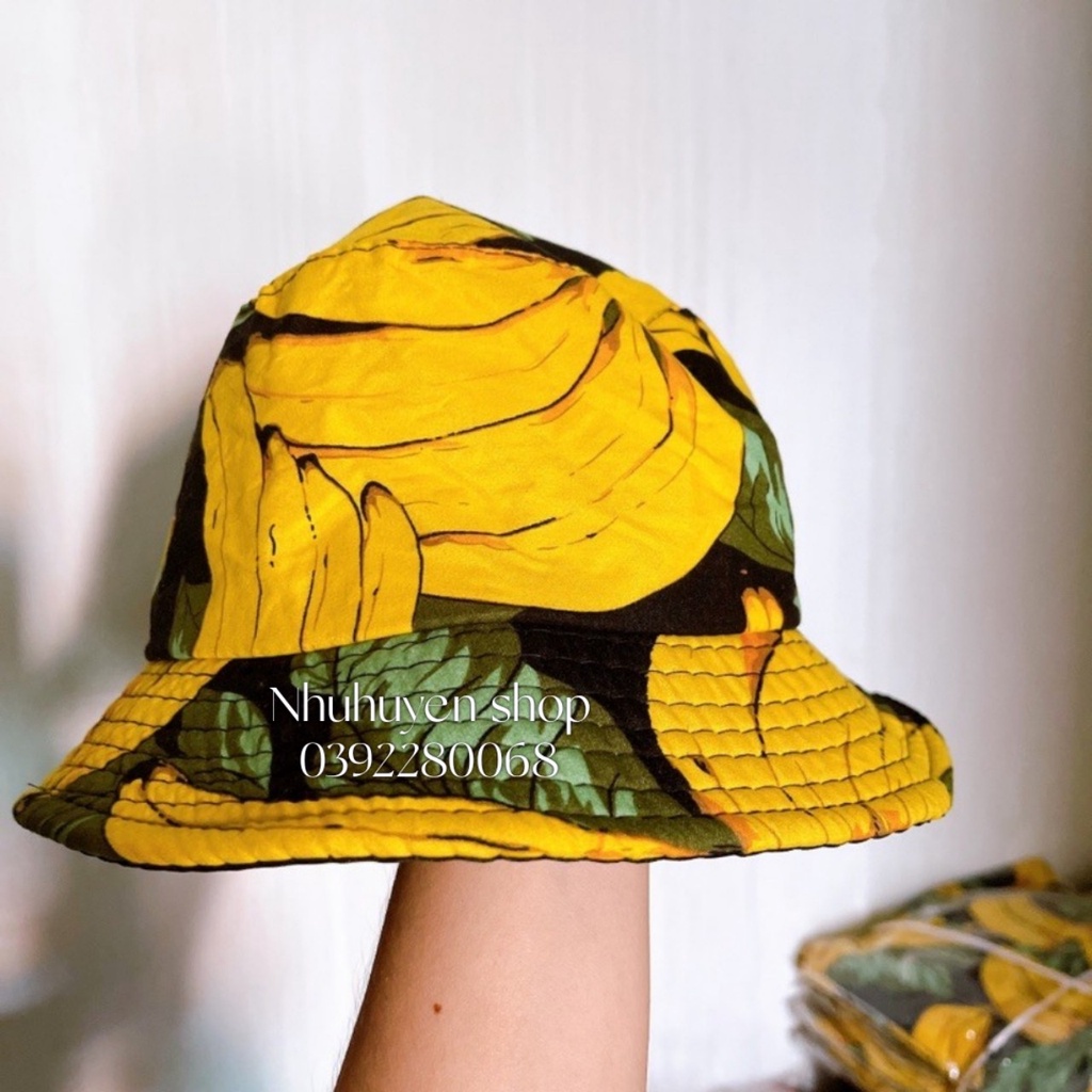 (chất kate thái 1 - kho HCM) bộ chuối vàng đi biển, team - bộ hoa quả, trái cây big size - chuyên sỉ lẻ - nhuhuyen shop