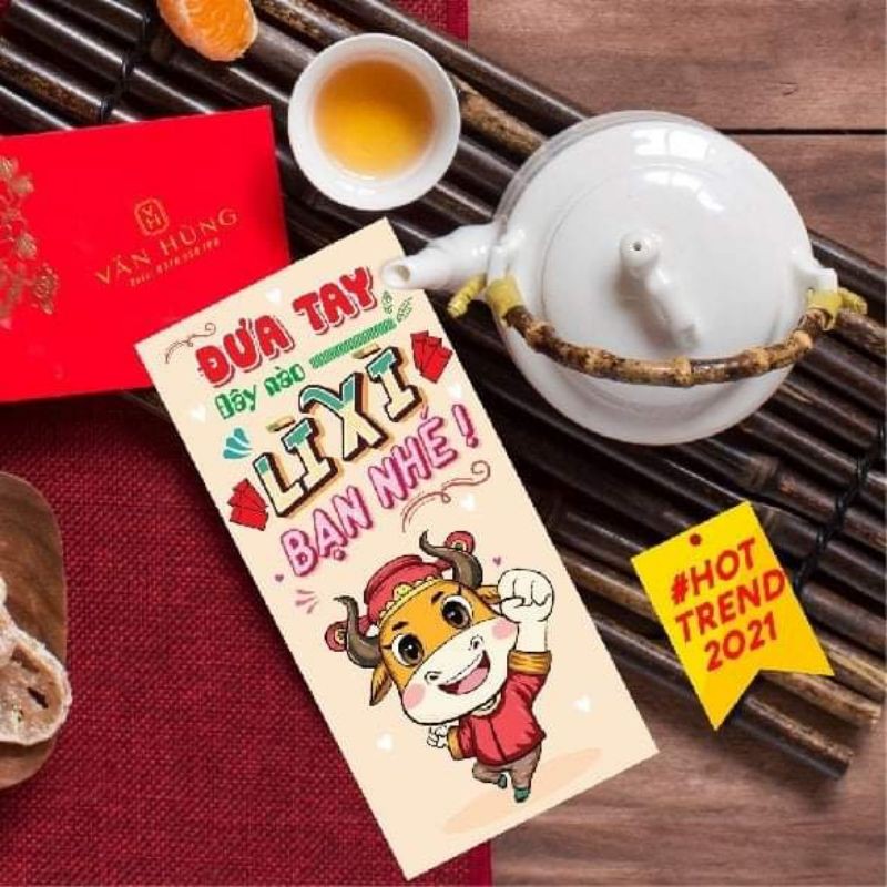 Combo 10 bao lì xì Tết Tân Sửu 2021 . Mẫu mới đẹp xịn bỏ vừa tất cả các mệnh giá tiền