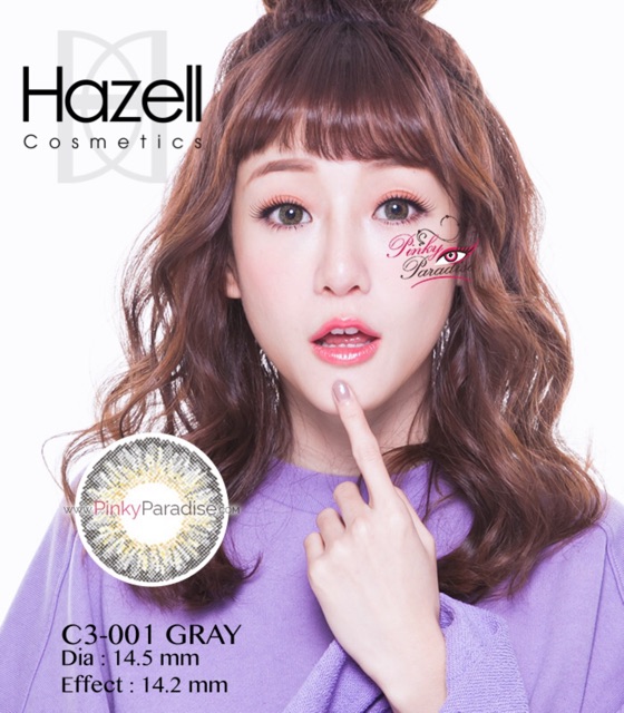 giá 1cặp lens xám xanh có LỆCH ĐỘ sẵn 0-8 độ kính áp tròng cận xám tây chính hãng hàn quốc c3001 gray